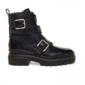 Botins Bernardo Durban Moto Feminino Pretas | THR4026NP