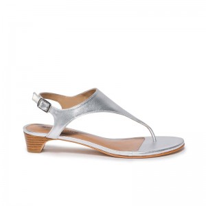 Sandalias de Salto Bernardo Goldy Demi Feminino Prateadas | QFK7678QO