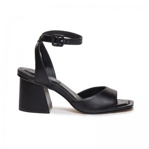 Sandalias de Salto Bernardo Nyack Feminino Pretas | ZDJ4536AF