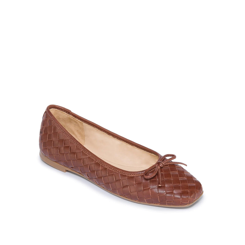 Bailarinas Bernardo Gwynn Woven Feminino Chocolate | JBF8616TC