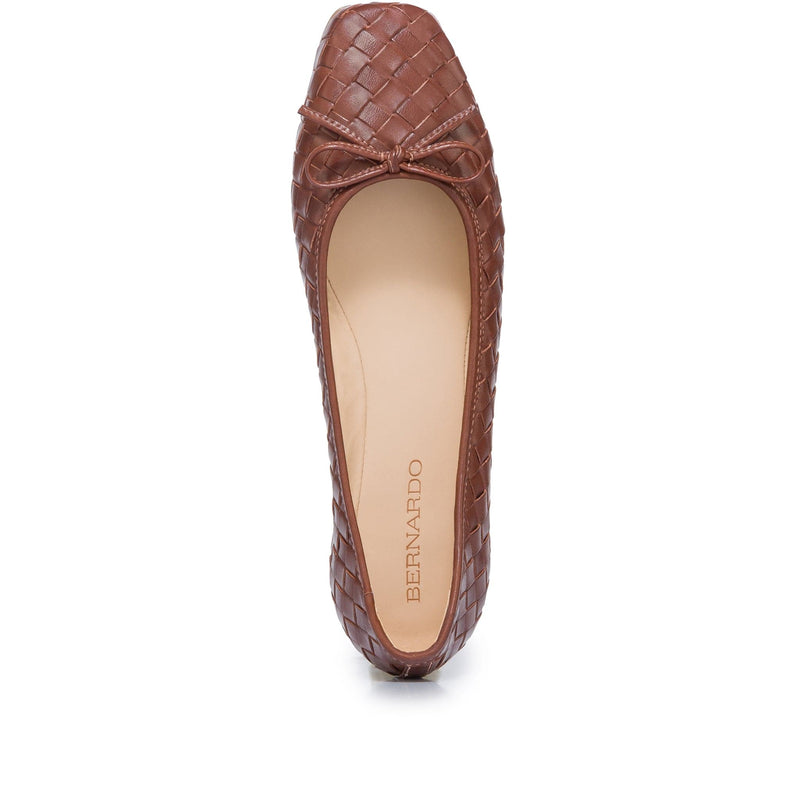 Bailarinas Bernardo Gwynn Woven Feminino Chocolate | JBF8616TC