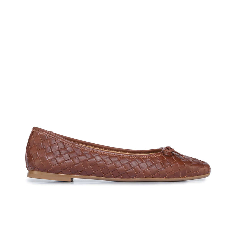 Bailarinas Bernardo Gwynn Woven Feminino Chocolate | JBF8616TC