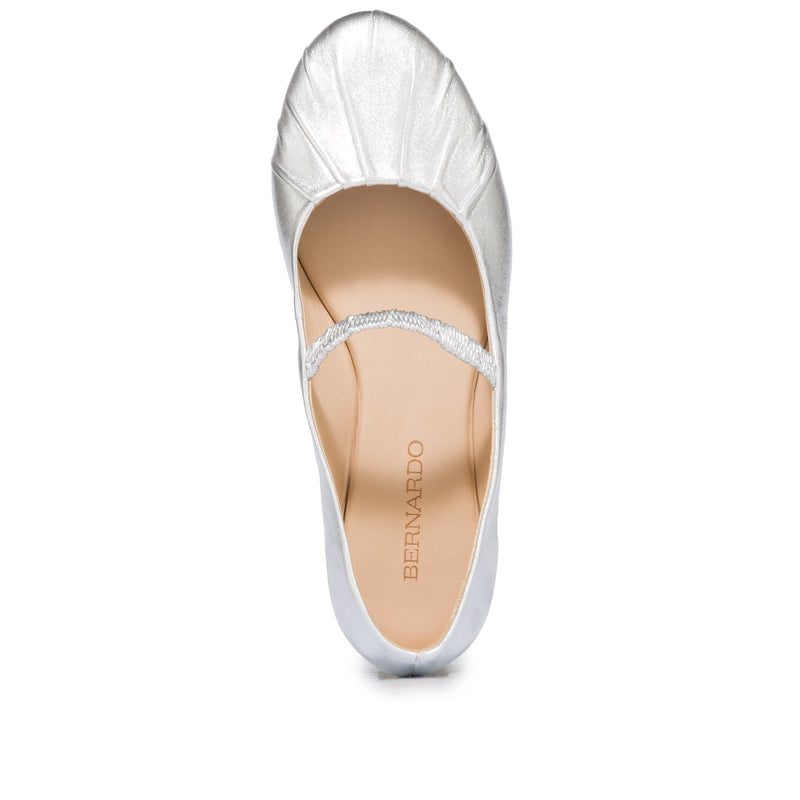 Bailarinas Bernardo Savona Ballerina Feminino Prateadas | SKN2610BX