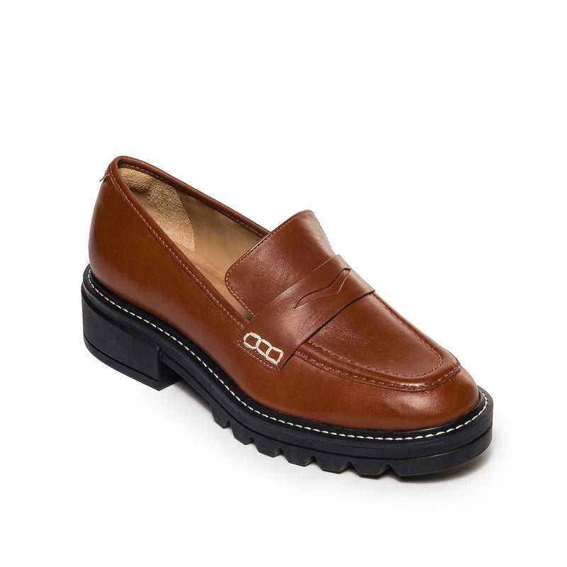 Mocassins Bernardo Chandler Lug-Sole Feminino Marrom Escuro | FHL291VZ