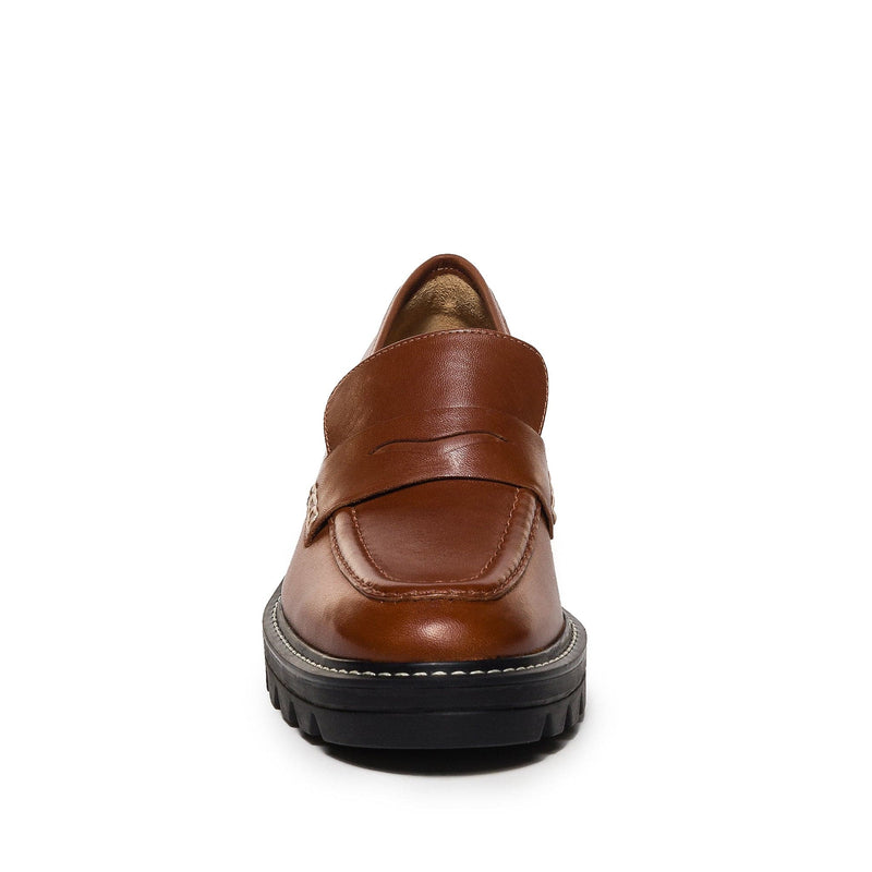 Mocassins Bernardo Chandler Lug-Sole Feminino Marrom Escuro | FHL291VZ