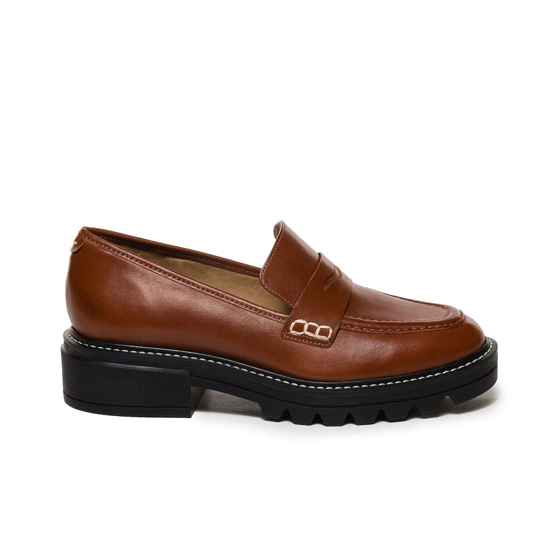 Mocassins Bernardo Chandler Lug-Sole Feminino Marrom Escuro | FHL291VZ