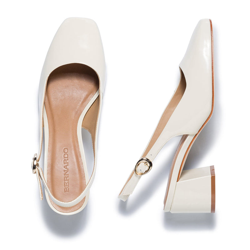 Saltos Bernardo Alexia Slingback Feminino Branco | YBW5514VB