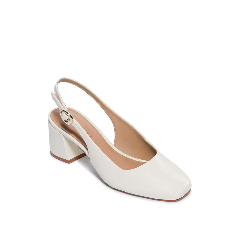 Saltos Bernardo Alexia Slingback Feminino Branco | YBW5514VB