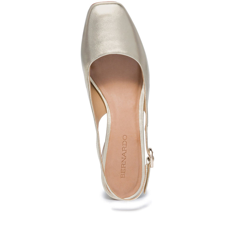 Saltos Bernardo Alexia Slingback Feminino Douradas | FMZ355OG