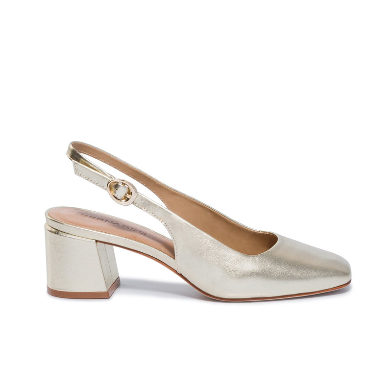 Saltos Bernardo Alexia Slingback Feminino Douradas | FMZ355OG