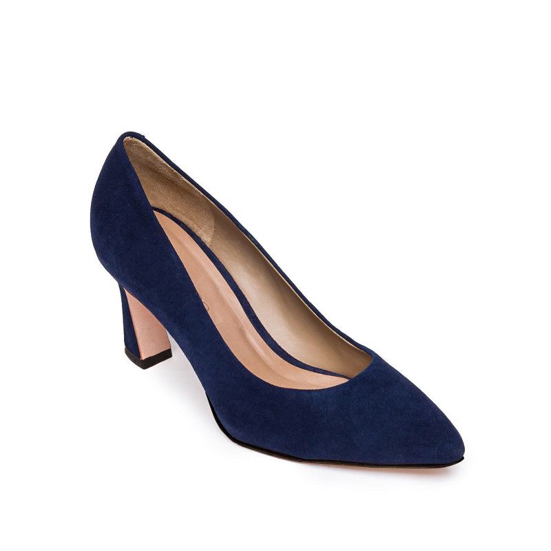 Saltos Bernardo Faryn Pointed-Toe Feminino Azul Marinho Escuro | HMZ1528RQ