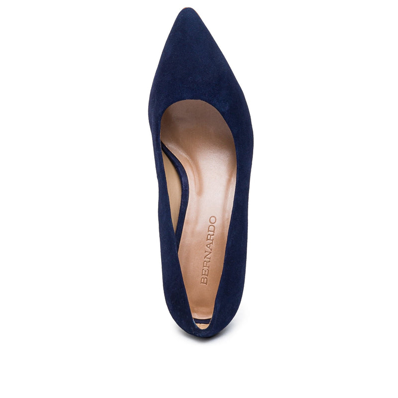 Saltos Bernardo Faryn Pointed-Toe Feminino Azul Marinho Escuro | HMZ1528RQ