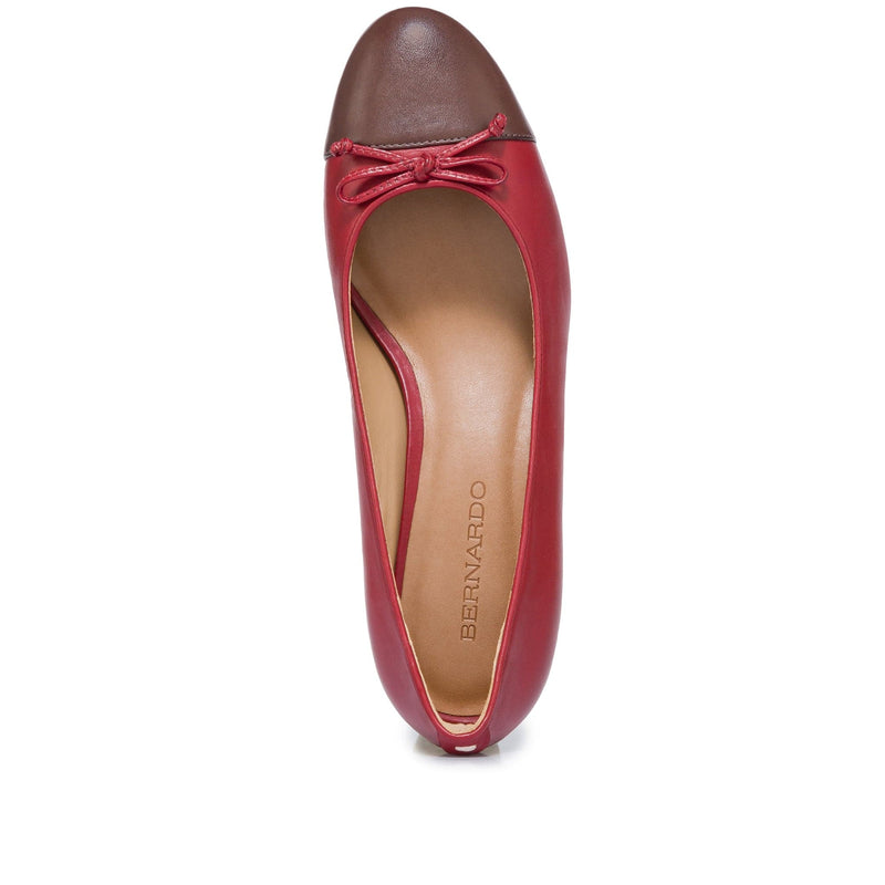 Saltos Bernardo Marisol Ballerina Feminino Vermelhas Escuro Chocolate | ZBY9499OF