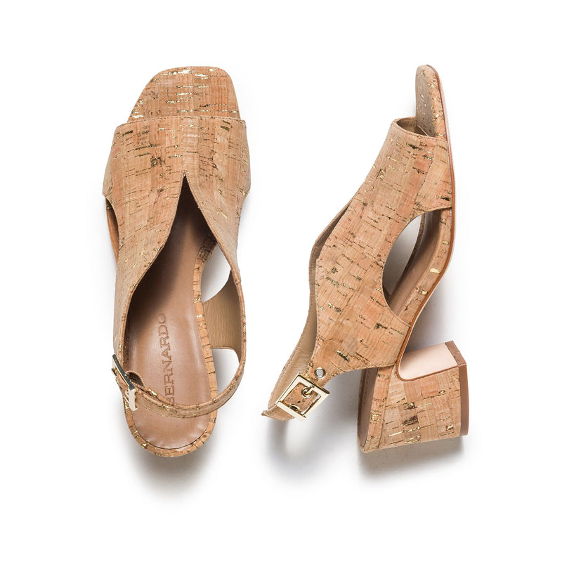 Sandalias de Salto Bernardo Bedford Mid Feminino Marrom | CUR1250NG