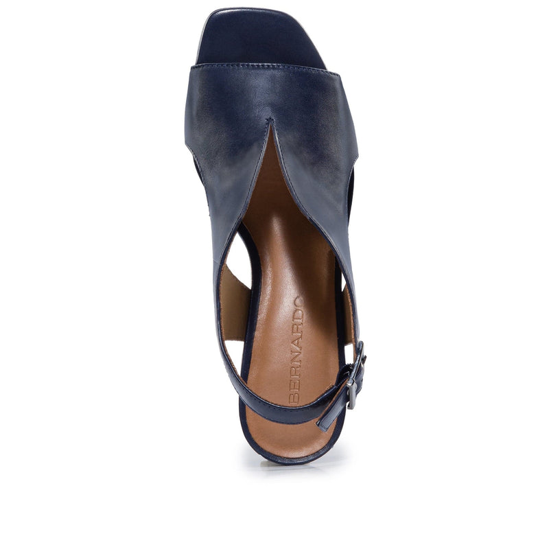 Sandalias de Salto Bernardo Bedford Mid Feminino Azul Marinho Escuro | XUG4465KL