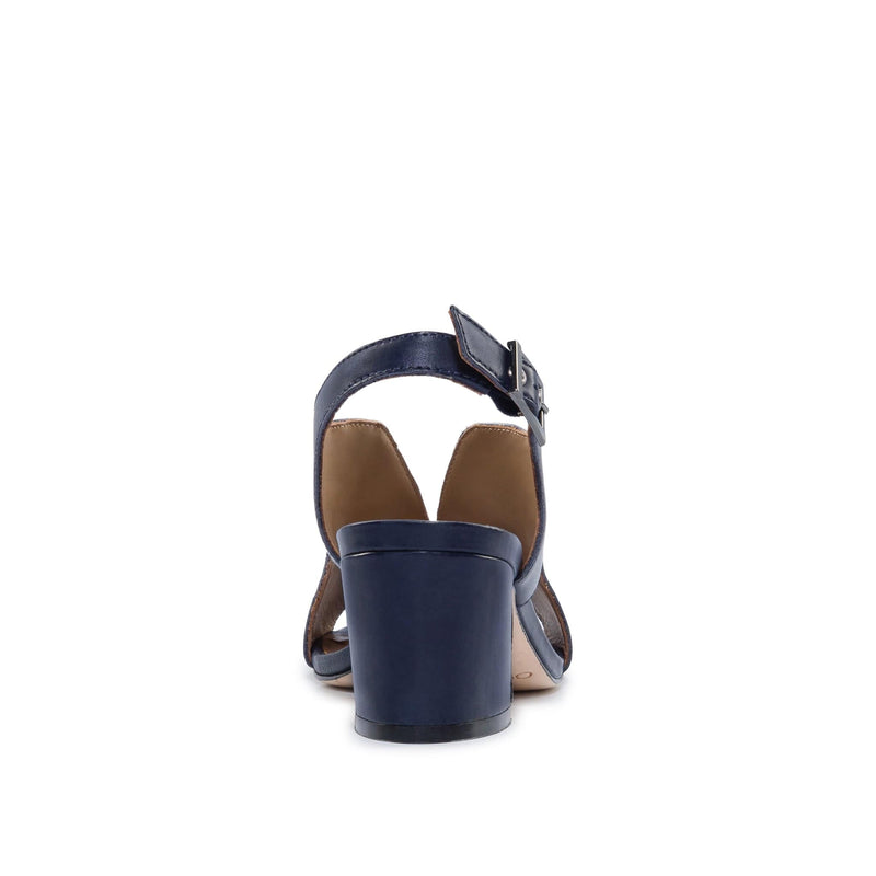 Sandalias de Salto Bernardo Bedford Mid Feminino Azul Marinho Escuro | XUG4465KL