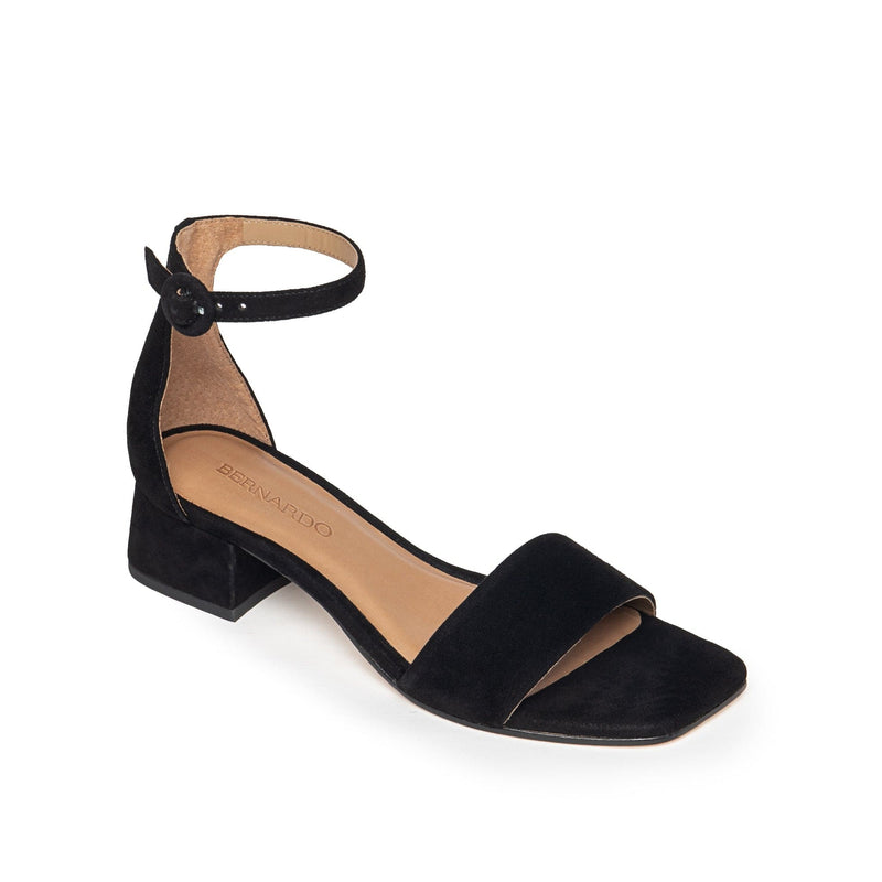 Sandalias de Salto Bernardo Jalena Low Feminino Pretas | UUC9698IZ