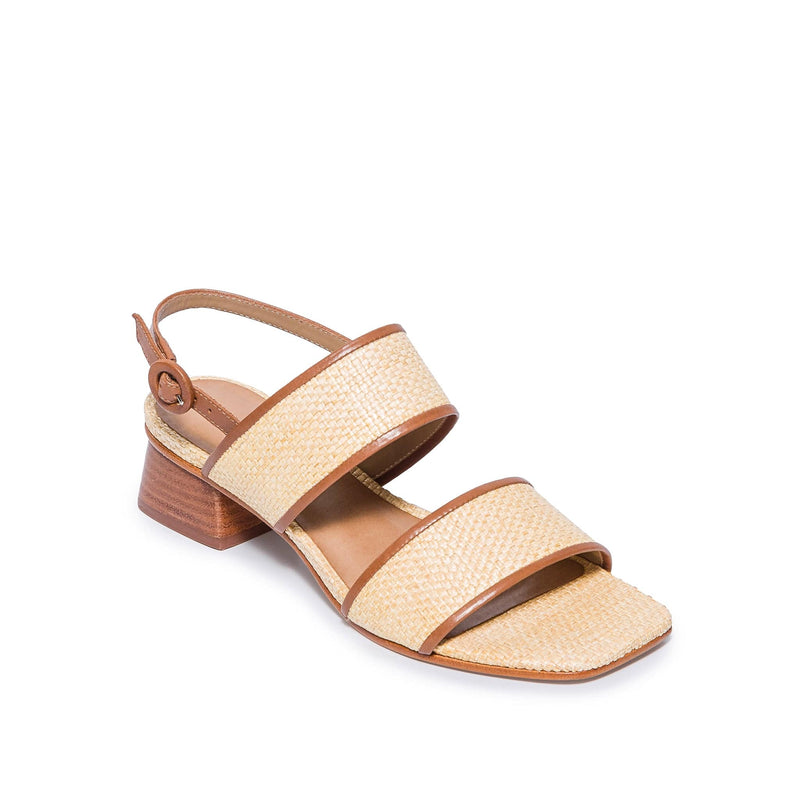 Sandalias de Salto Bernardo Jasper Slingback Feminino Luz Marrom | VCA9987MZ