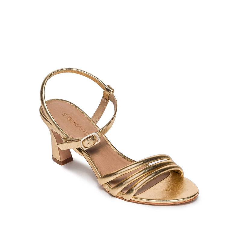 Sandalias de Salto Bernardo Noor Feminino Douradas | NLV8913MT