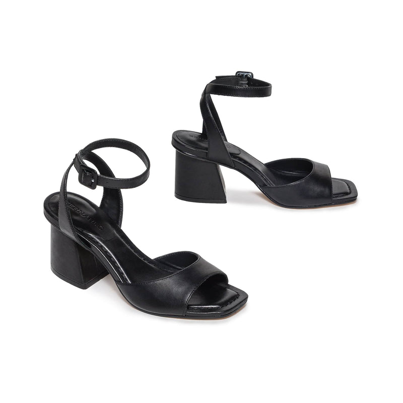 Sandalias de Salto Bernardo Nyack Feminino Pretas | ZDJ4536AF