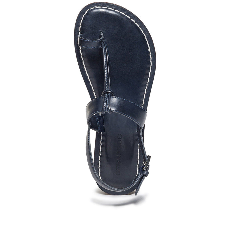 Sandálias Planas Bernardo Maverick 2 Toe Ring Feminino Azul Marinho | LFZ96100WL