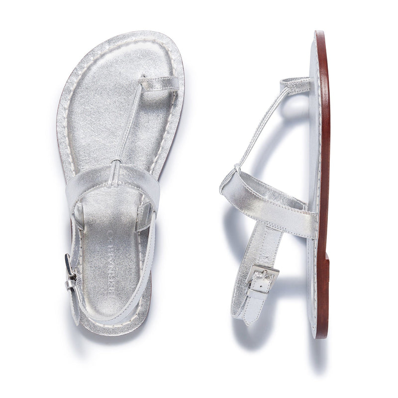 Sandálias Planas Bernardo Maverick 2 Toe Ring Feminino Prateadas | LDQ7794KO