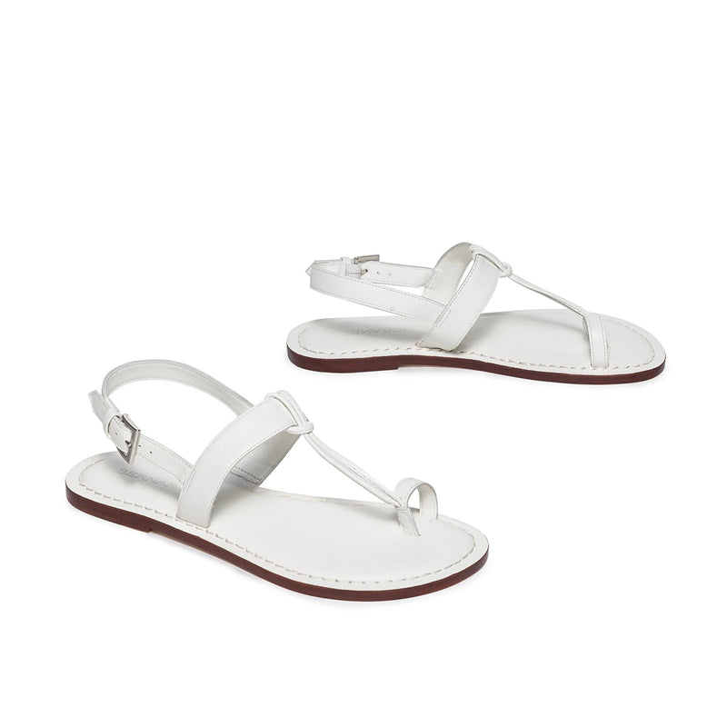 Sandálias Planas Bernardo Maverick 2 Toe Ring Feminino Branco | BRD649CB