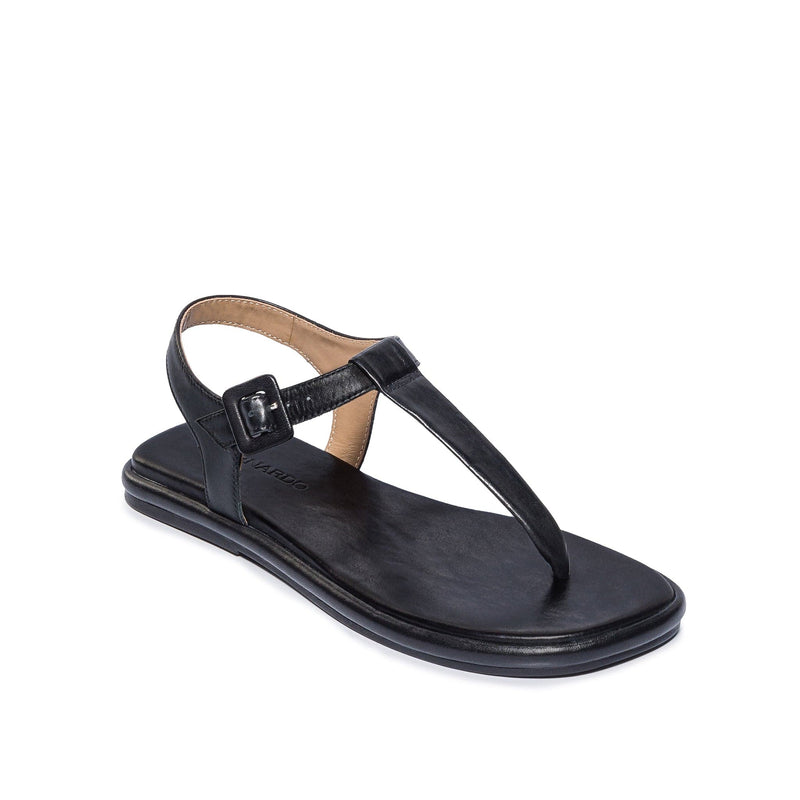 Sandálias Planas Bernardo Tucson T-Strap Feminino Pretas | PMT584ME