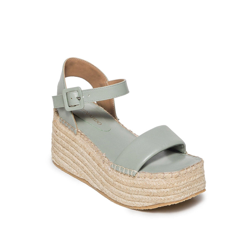 Sandálias Plataforma Bernardo Mallorca Espadrille Feminino Luz Verdes | ZVG9125NS