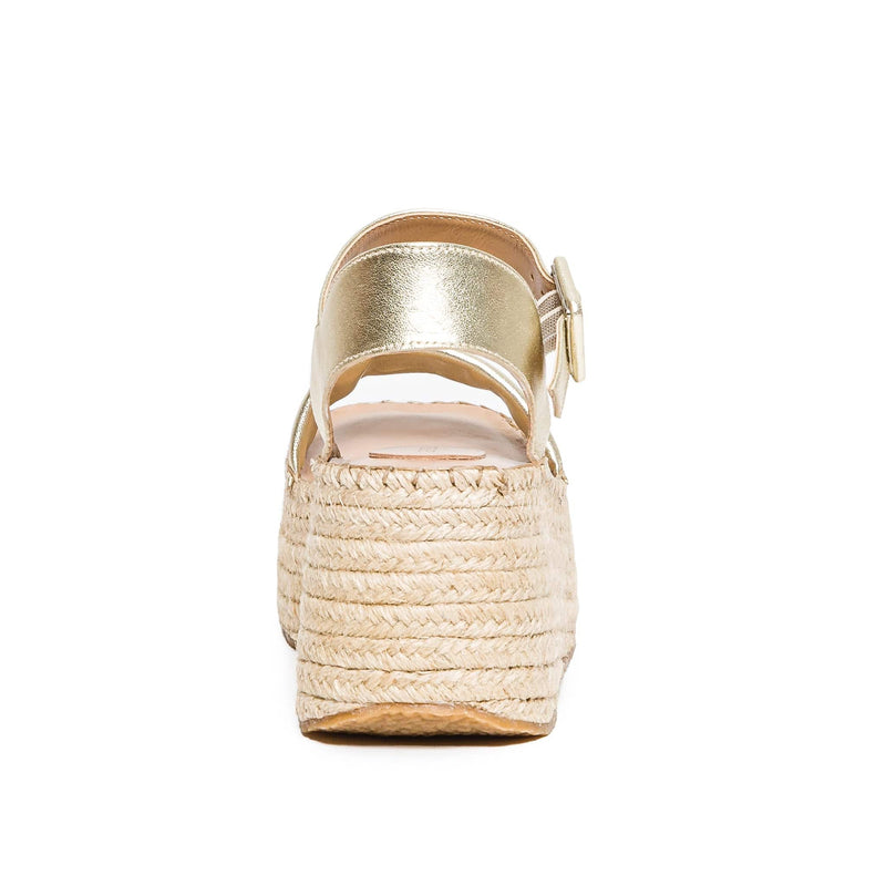 Sandálias Plataforma Bernardo Mallorca Espadrille Feminino Douradas | HKQ7572QZ