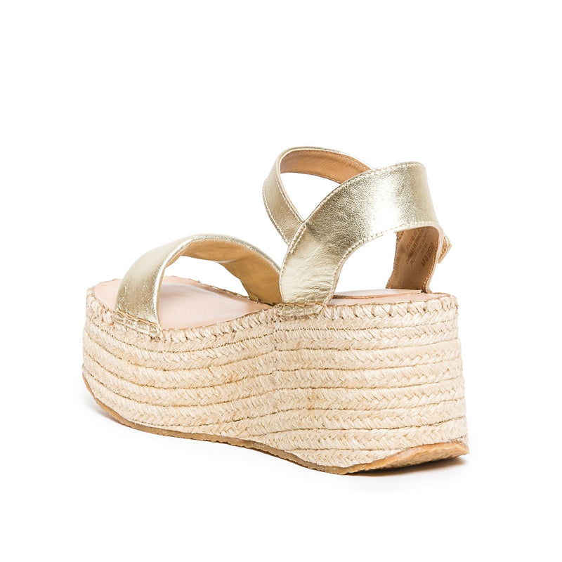 Sandálias Plataforma Bernardo Mallorca Espadrille Feminino Douradas | HKQ7572QZ