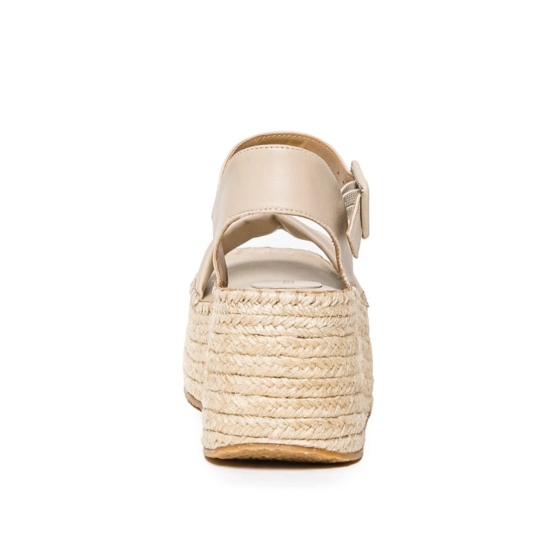 Sandálias Plataforma Bernardo Mallorca Espadrille Feminino Bege | KRX6250KP