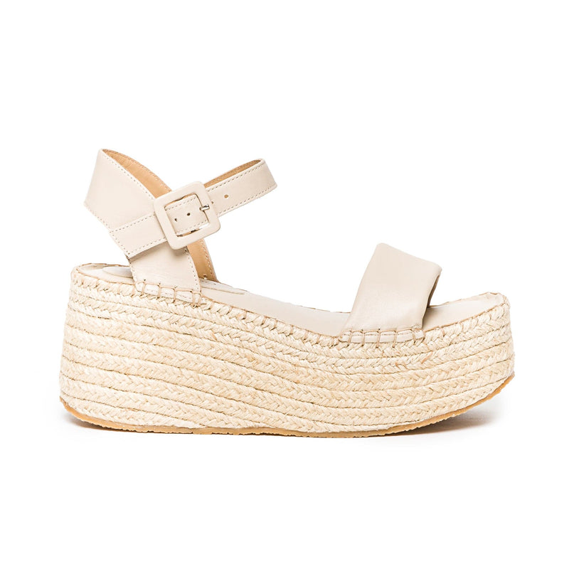 Sandálias Plataforma Bernardo Mallorca Espadrille Feminino Bege | KRX6250KP