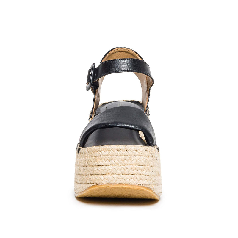 Sandálias Plataforma Bernardo Mallorca Espadrille Feminino Pretas | VSX9131JB